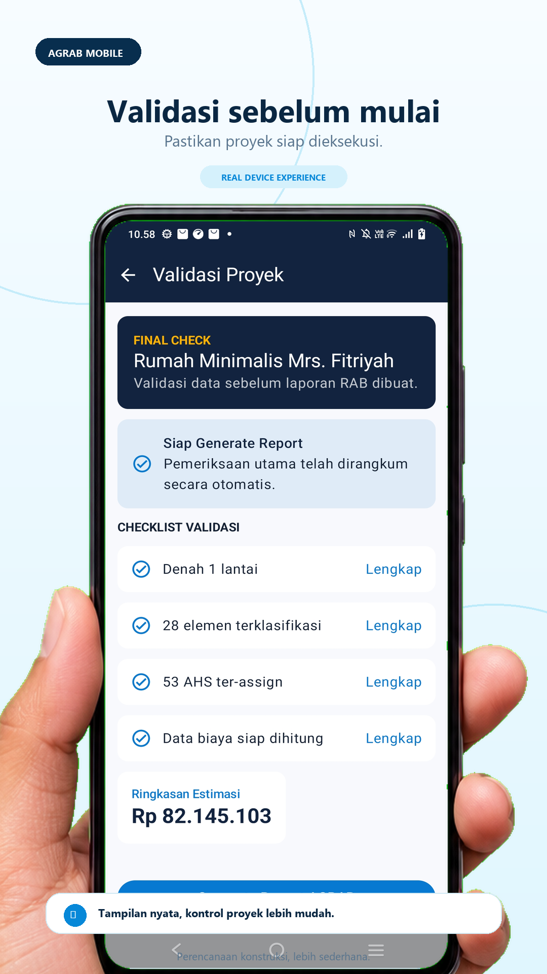 Validasi proyek